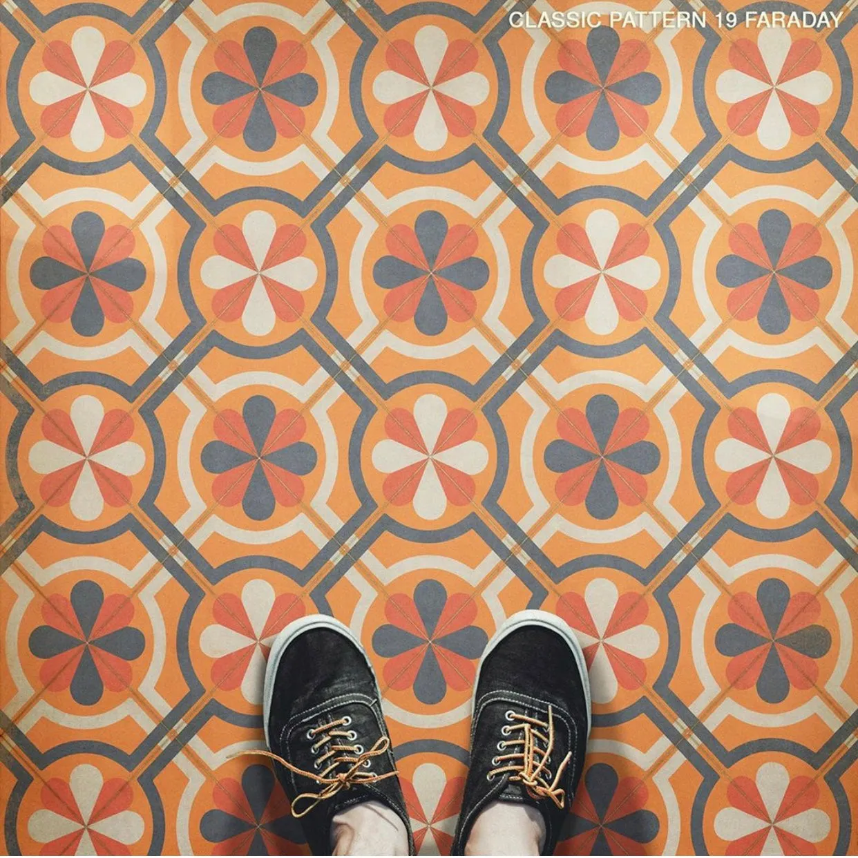 Pattern 19 "Faraday" Vinyl Floorcloth - Spicher & Co.