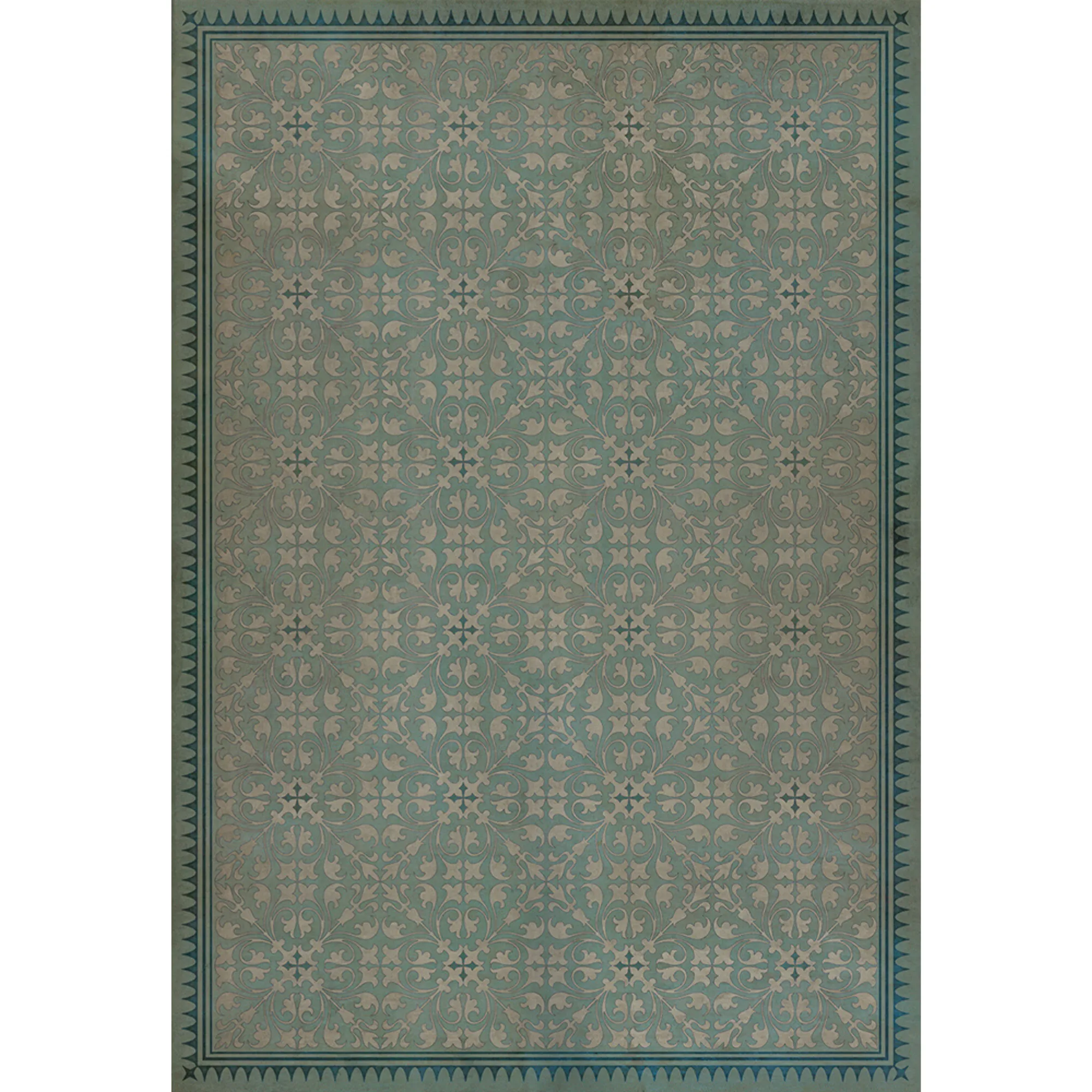 Pattern 21 "Alice In Wonderland" Vinyl Floorcloth - Spicher & Co.