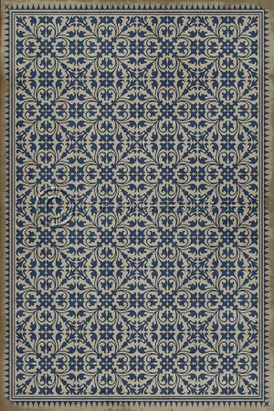 Pattern 21 "Mad Hatter Tea Party" Vinyl Floorcloth - Spicher & Co.