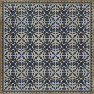 Pattern 21 "Mad Hatter Tea Party" Vinyl Floorcloth - Spicher & Co.