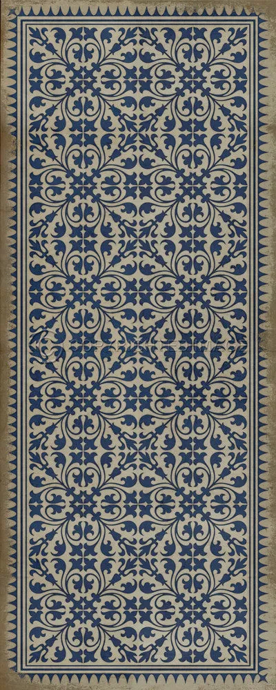 Pattern 21 "Mad Hatter Tea Party" Vinyl Floorcloth - Spicher & Co.