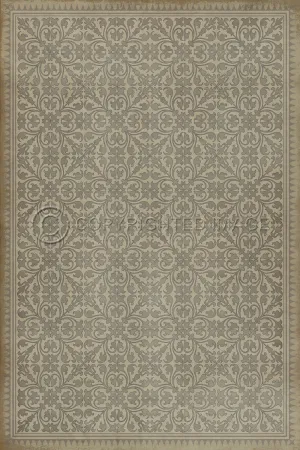 Pattern 21 "The White Rabbit" Vinyl Floorcloth - Spicher & Co.
