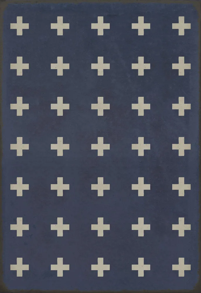 Pattern 24 "Greece" Vinyl Floorcloth - Spicher & Co.