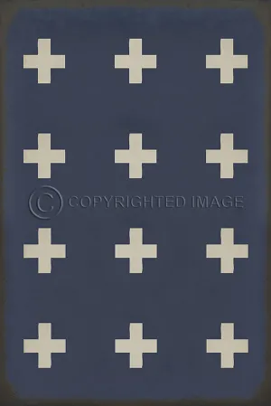 Pattern 24 "Greece" Vinyl Floorcloth - Spicher & Co.