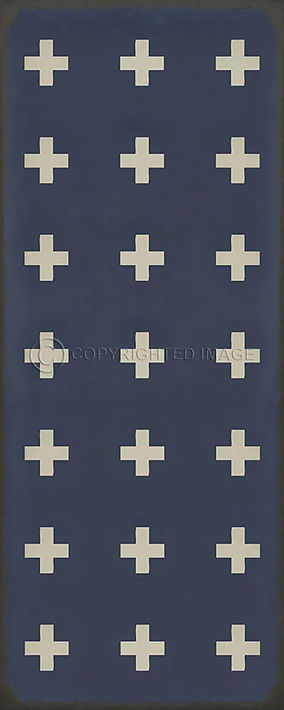 Pattern 24 "Greece" Vinyl Floorcloth - Spicher & Co.