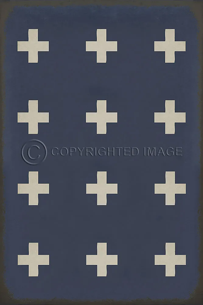 Pattern 24 "Greece" Vinyl Floorcloth - Spicher & Co.