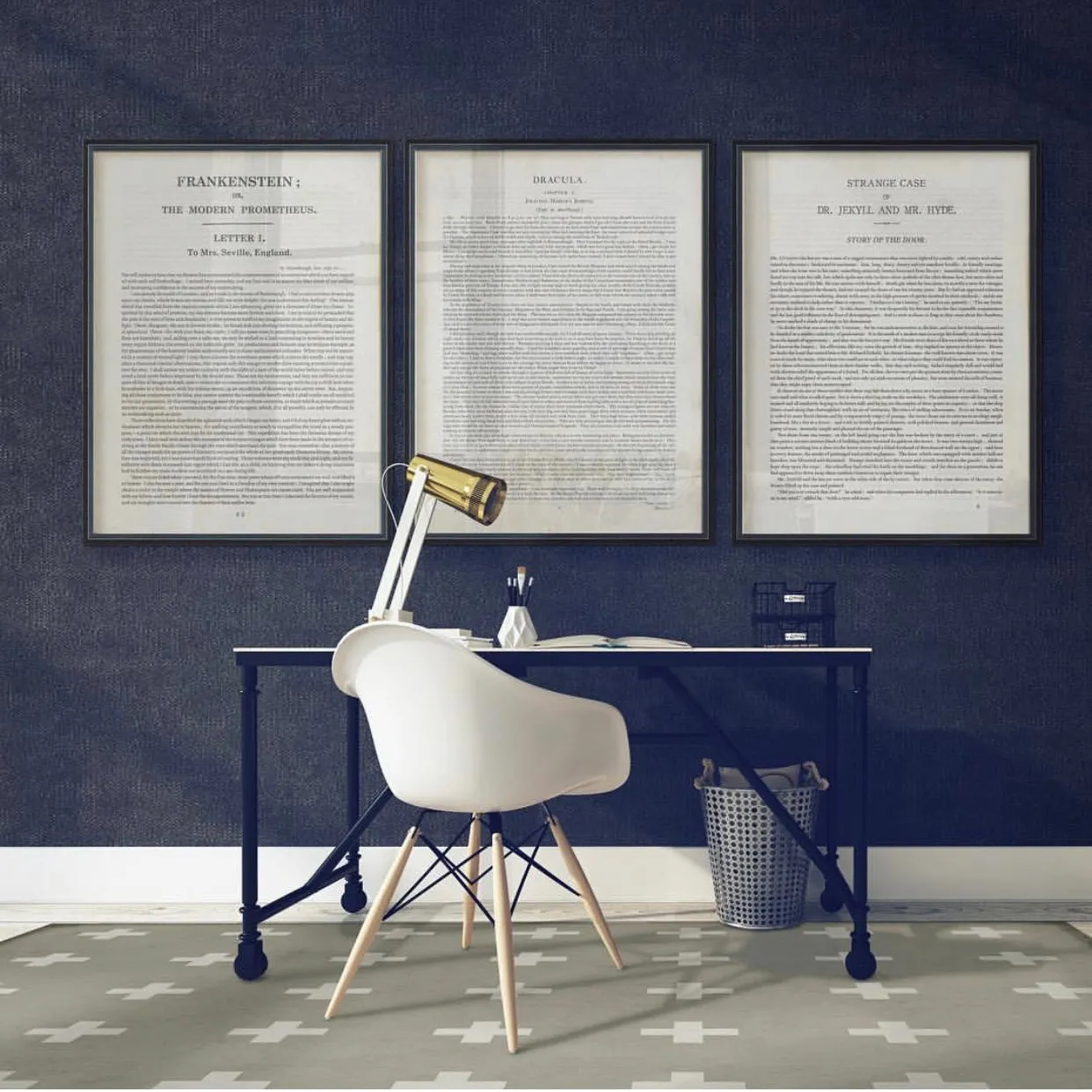 Pattern 24 "Kalamos" Vinyl Floorcloth - Spicher & Co.