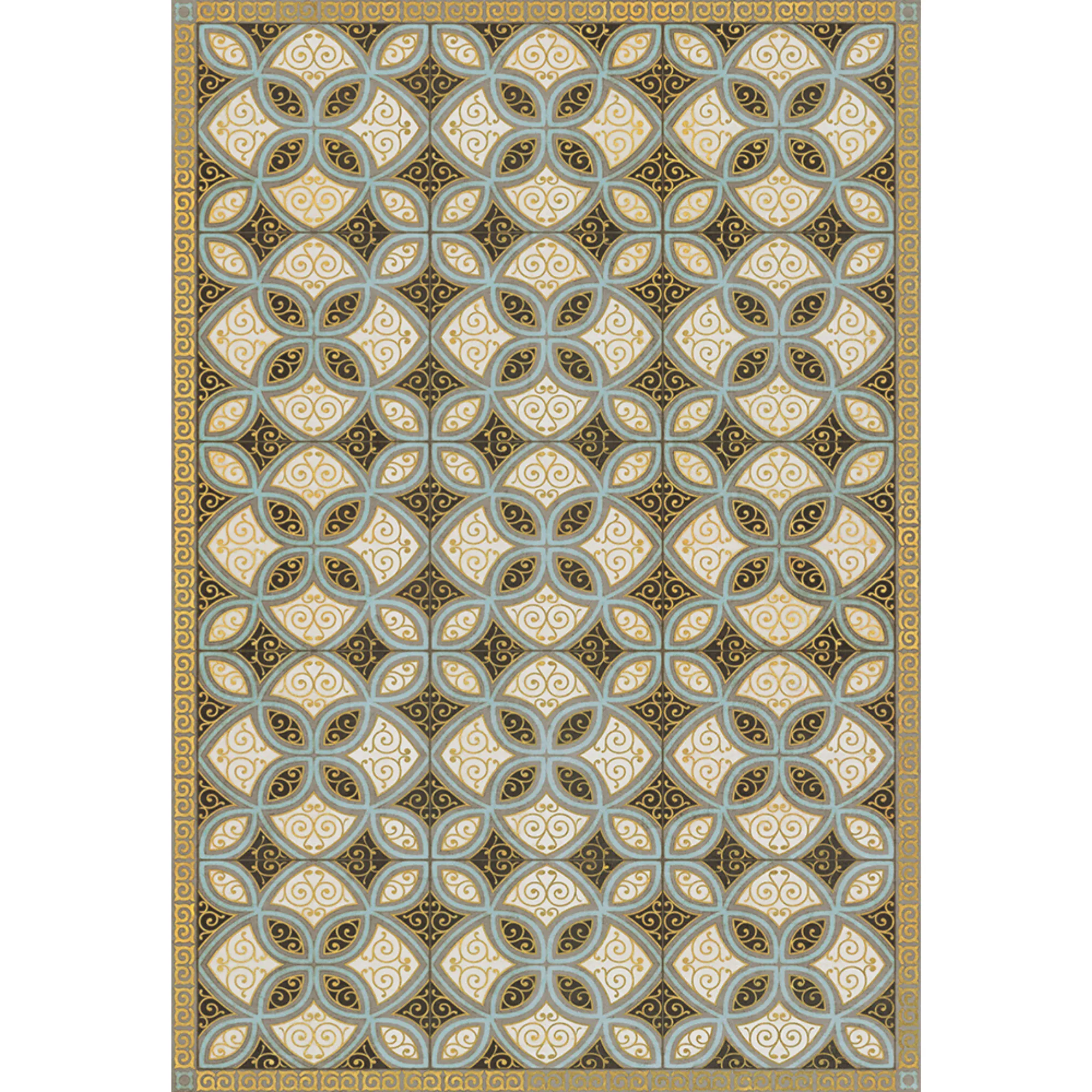 Pattern 25 "Gustav" Vinyl Floorcloth - Spicher & Co.