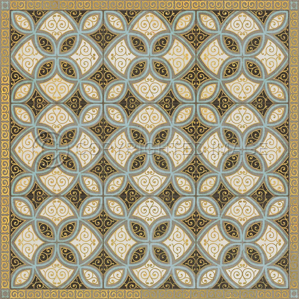 Pattern 25 "Gustav" Vinyl Floorcloth - Spicher & Co.