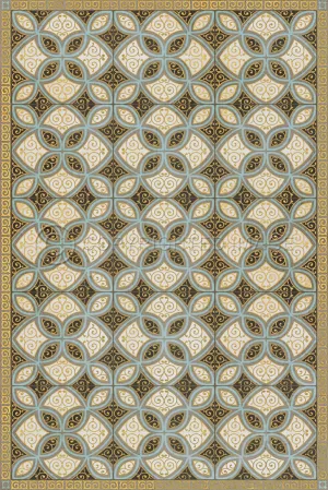 Pattern 25 "Gustav" Vinyl Floorcloth - Spicher & Co.