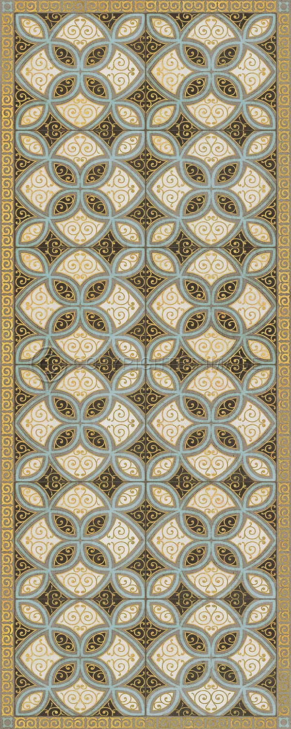 Pattern 25 "Gustav" Vinyl Floorcloth - Spicher & Co.