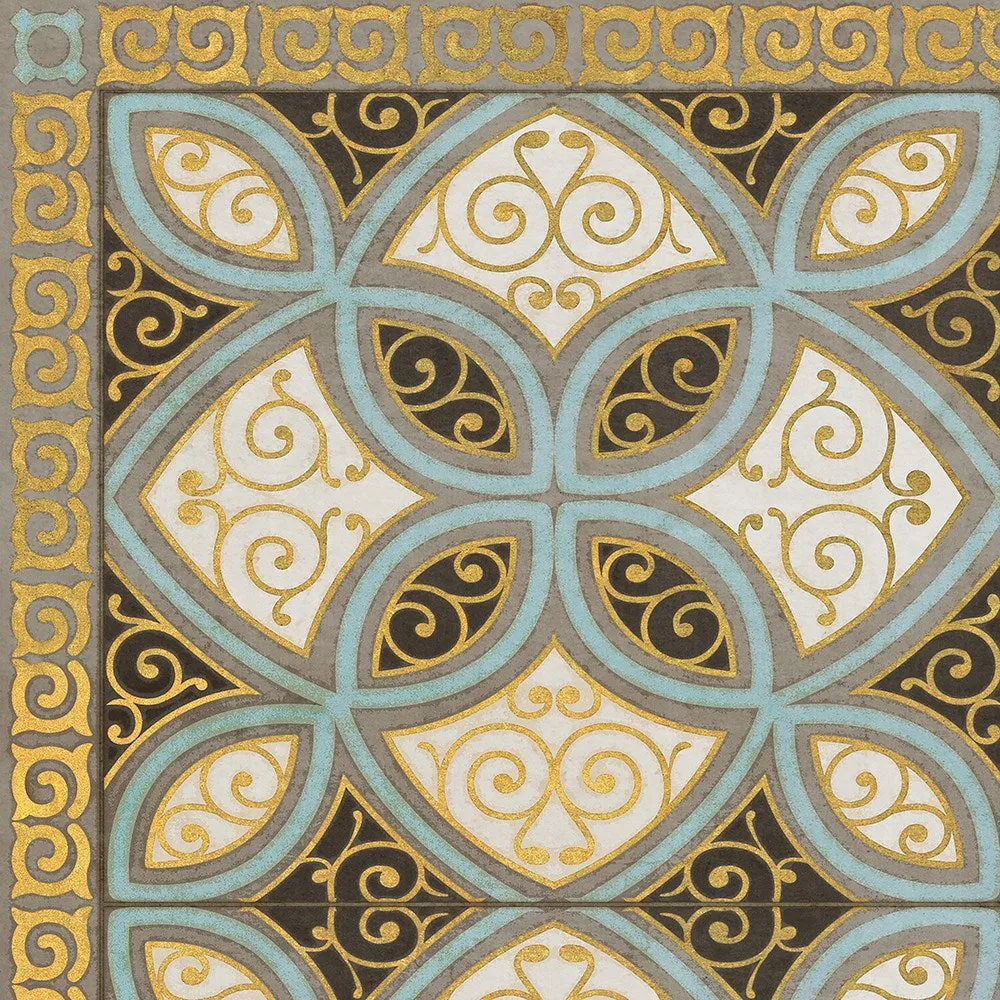Pattern 25 "Gustav" Vinyl Floorcloth - Spicher & Co.