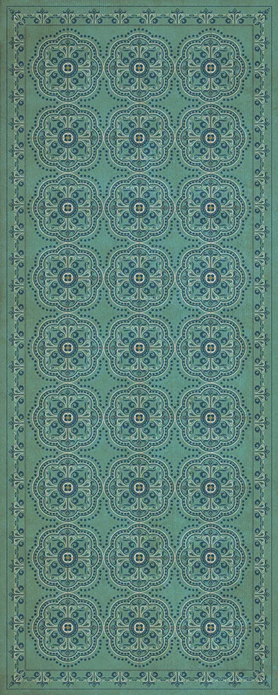 Pattern 28 "A Tranquil Heart" Vinyl Floorcloth - Spicher & Co.