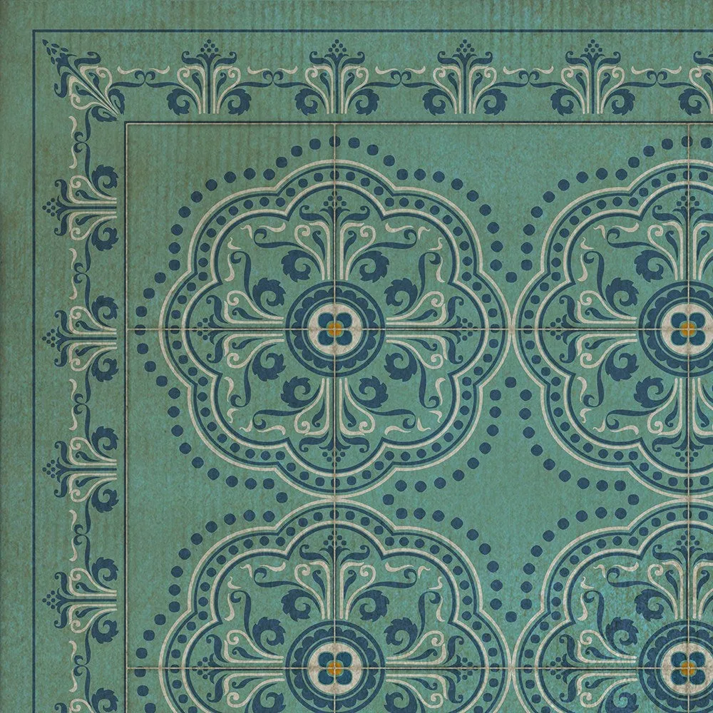 Pattern 28 "A Tranquil Heart" Vinyl Floorcloth - Spicher & Co.