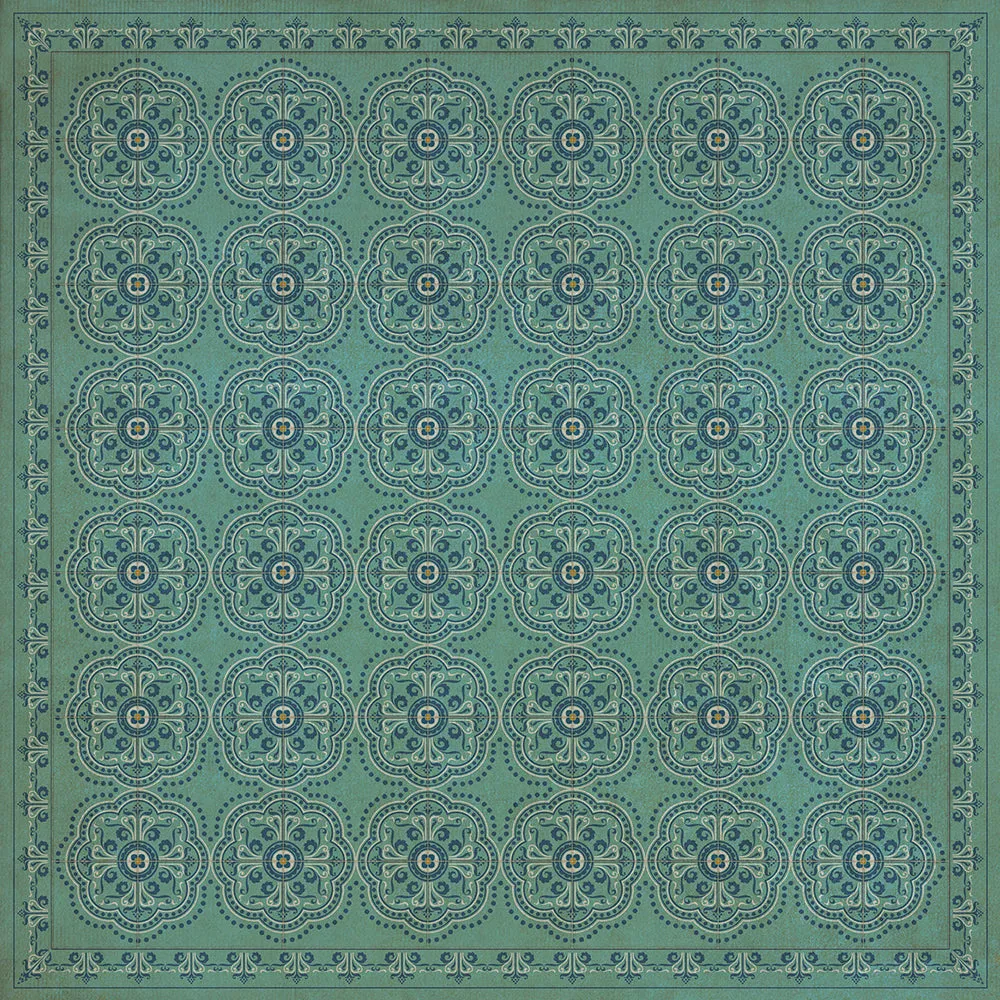 Pattern 28 "A Tranquil Heart" Vinyl Floorcloth - Spicher & Co.