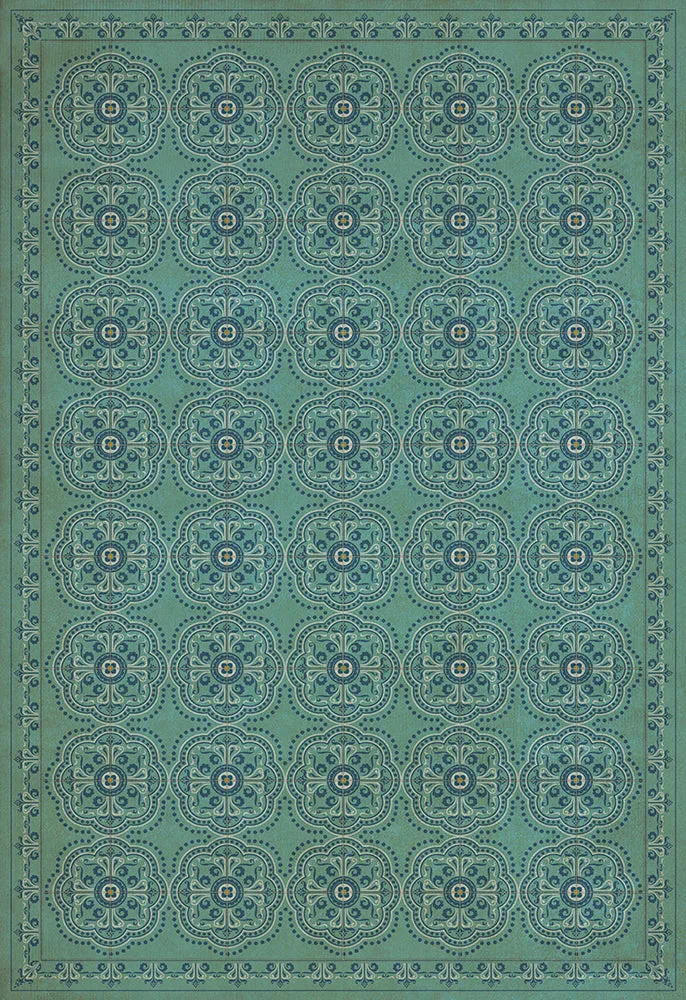 Pattern 28 "A Tranquil Heart" Vinyl Floorcloth - Spicher & Co.
