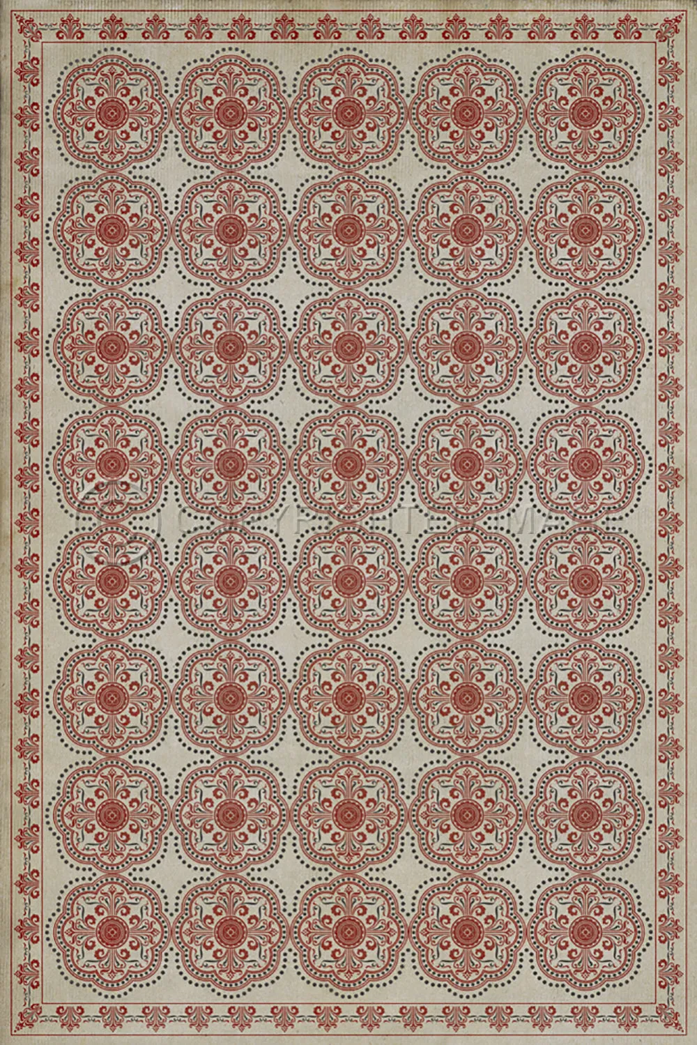 Pattern 28 "You're Not Going Mad" Vinyl Floorcloth - Spicher & Co.