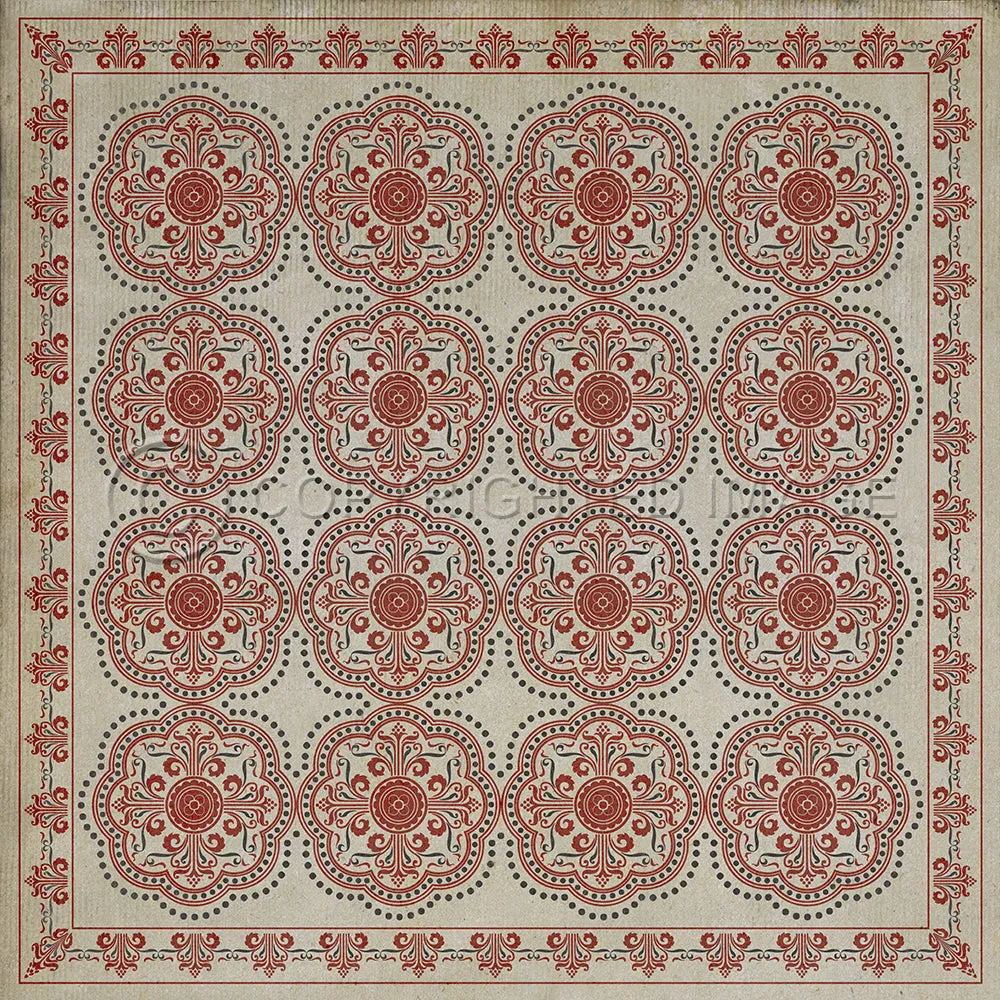Pattern 28 "You're Not Going Mad" Vinyl Floorcloth - Spicher & Co.