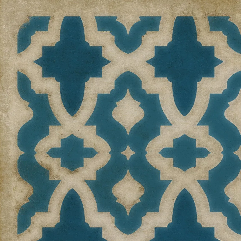 Pattern 31 "The Blue Mosque" Vinyl Floorcloth - Spicher & Co.
