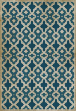Pattern 31 "The Blue Mosque" Vinyl Floorcloth - Spicher & Co.