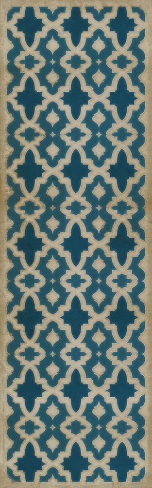 Pattern 31 "The Blue Mosque" Vinyl Floorcloth - Spicher & Co.