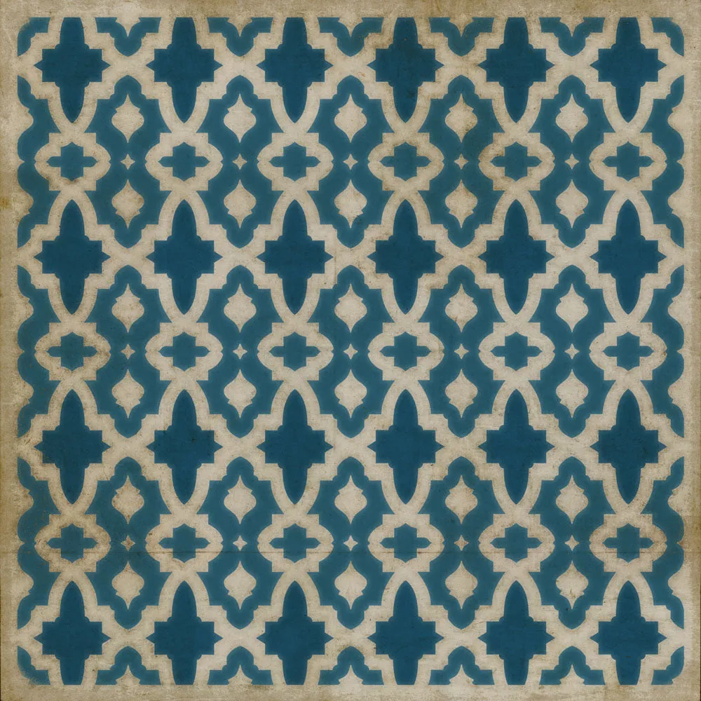 Pattern 31 "The Blue Mosque" Vinyl Floorcloth - Spicher & Co.