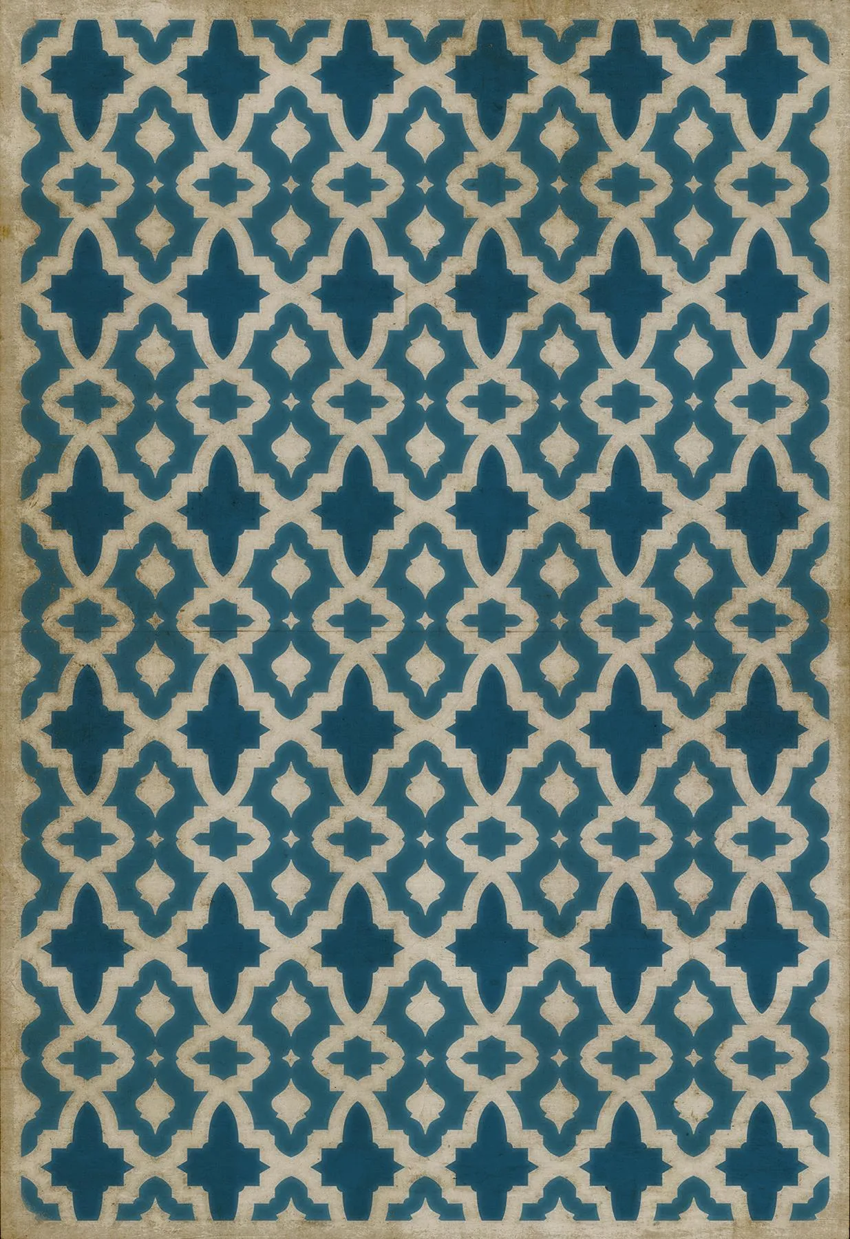 Pattern 31 "The Blue Mosque" Vinyl Floorcloth - Spicher & Co.