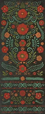 Pattern 36 "A Garden to Walk In" Vinyl Floorcloth - Spicher & Co.