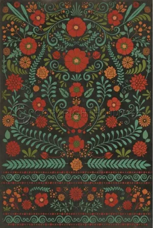 Pattern 36 "A Garden to Walk In" Vinyl Floorcloth - Spicher & Co.