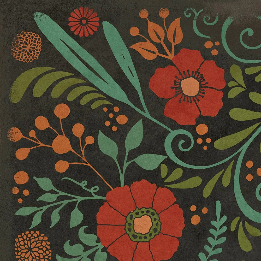 Pattern 36 "A Garden to Walk In" Vinyl Floorcloth - Spicher & Co.