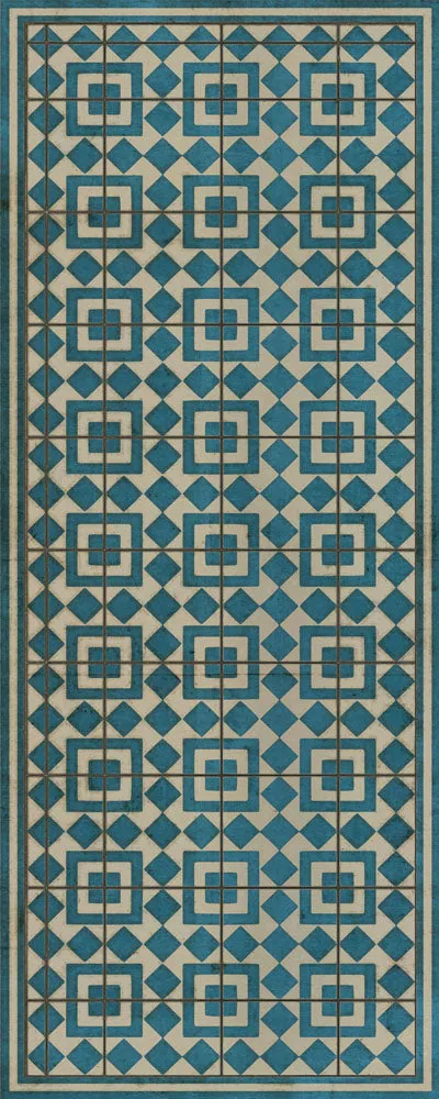Pattern 37 "Helena" Vinyl Floorcloth - Spicher & Co.