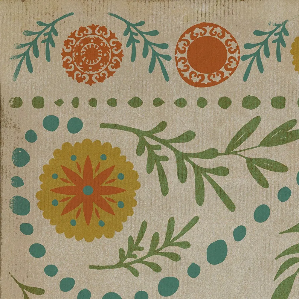 Pattern 38 "Summer" Vinyl Floorcloth - Spicher & Co.