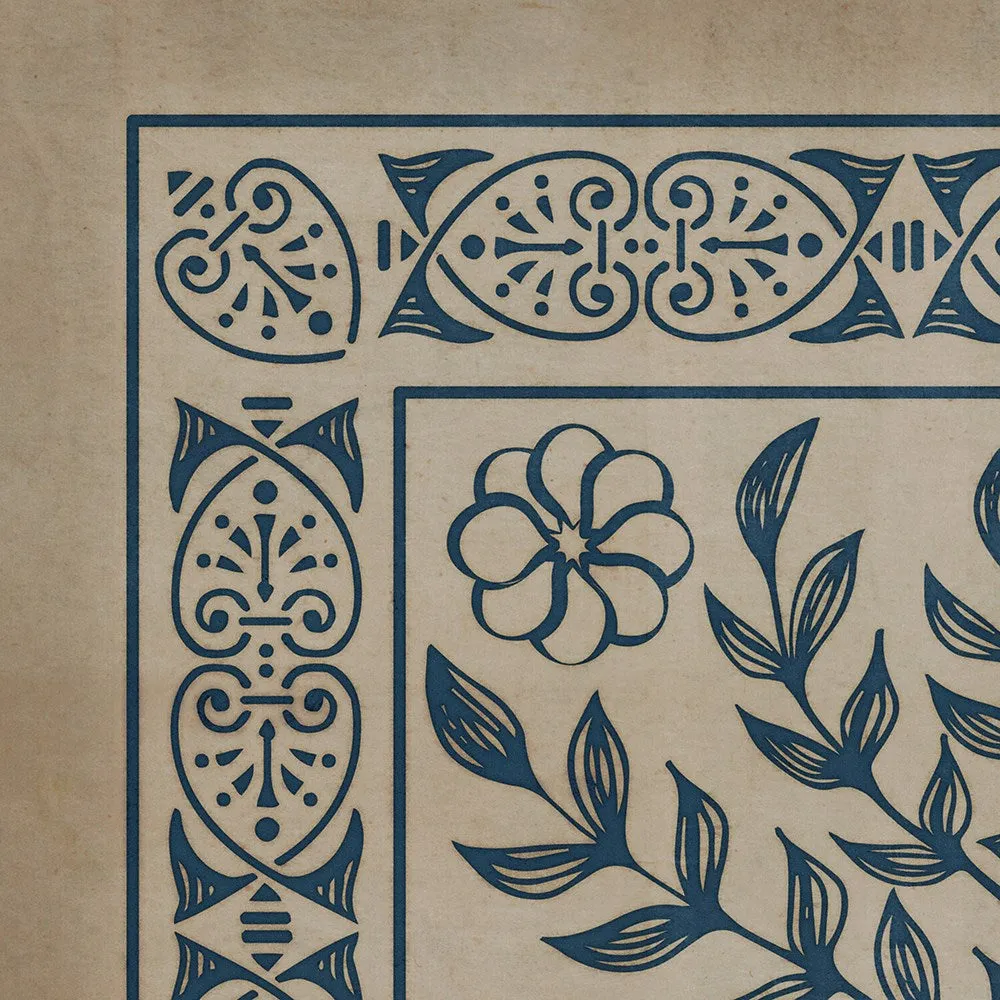 Pattern 40 "Isola Bella Squares" Vinyl Floorcloth - Spicher & Co.
