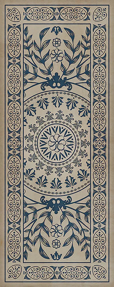 Pattern 40 "Isola Bella Squares" Vinyl Floorcloth - Spicher & Co.