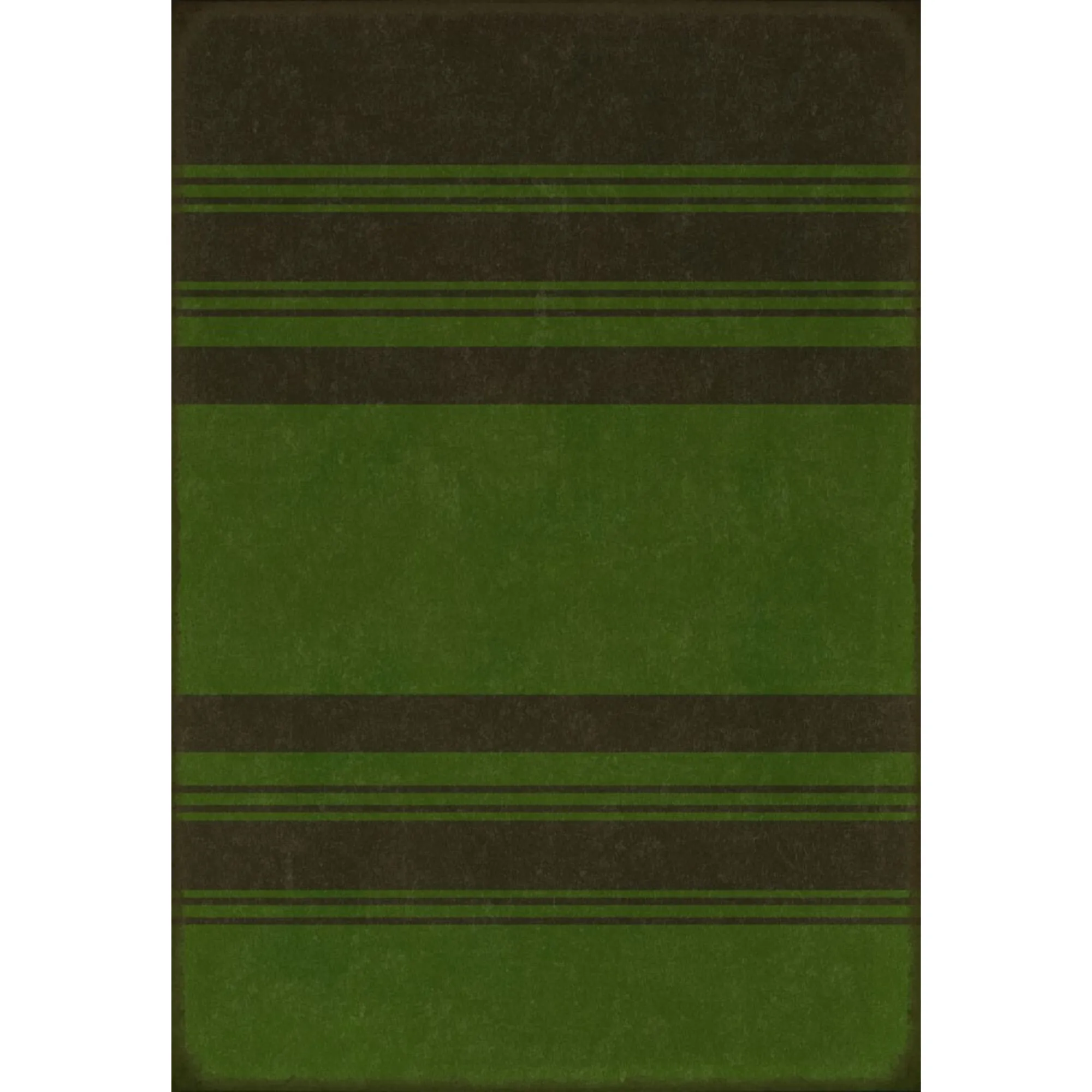 Pattern 50 "Organic Stripes Black and Green" Vinyl Floorcloth - Spicher & Co.