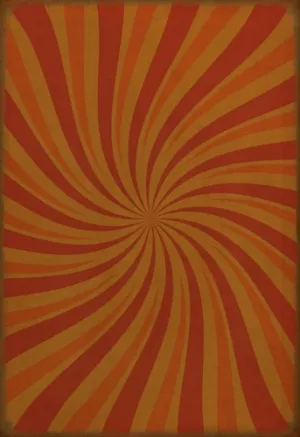 Pattern 59 "Fire Whirl" Vinyl Floorcloth - Spicher & Co.