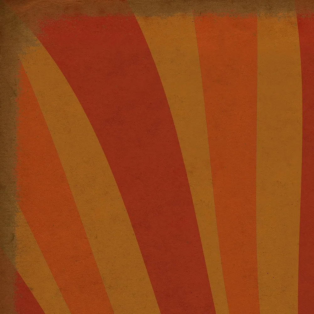 Pattern 59 "Fire Whirl" Vinyl Floorcloth - Spicher & Co.