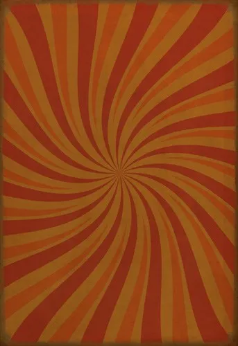 Pattern 59 "Fire Whirl" Vinyl Floorcloth - Spicher & Co.