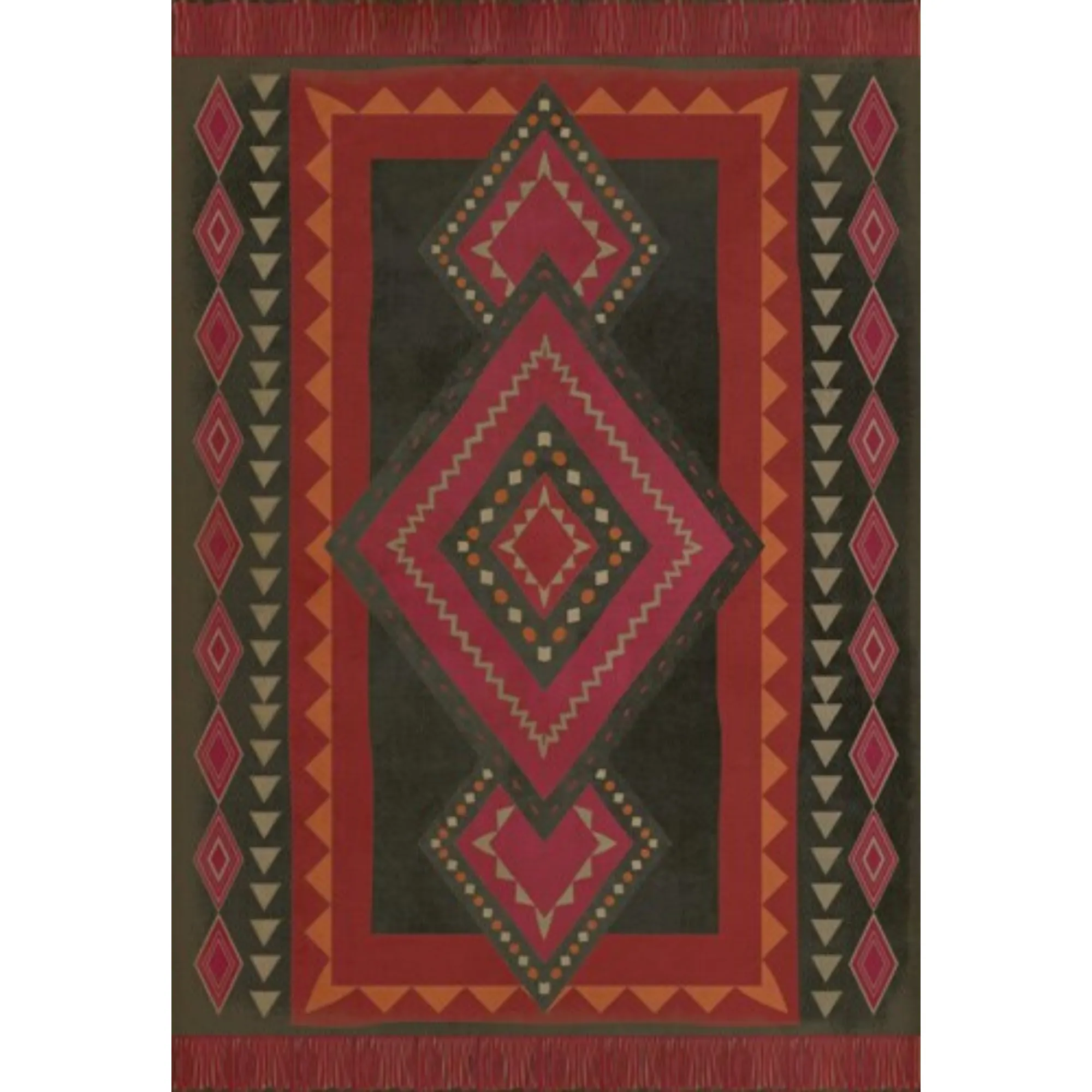 Pattern 61 "Gypsy" Vinyl Floorcloth - Spicher & Co.