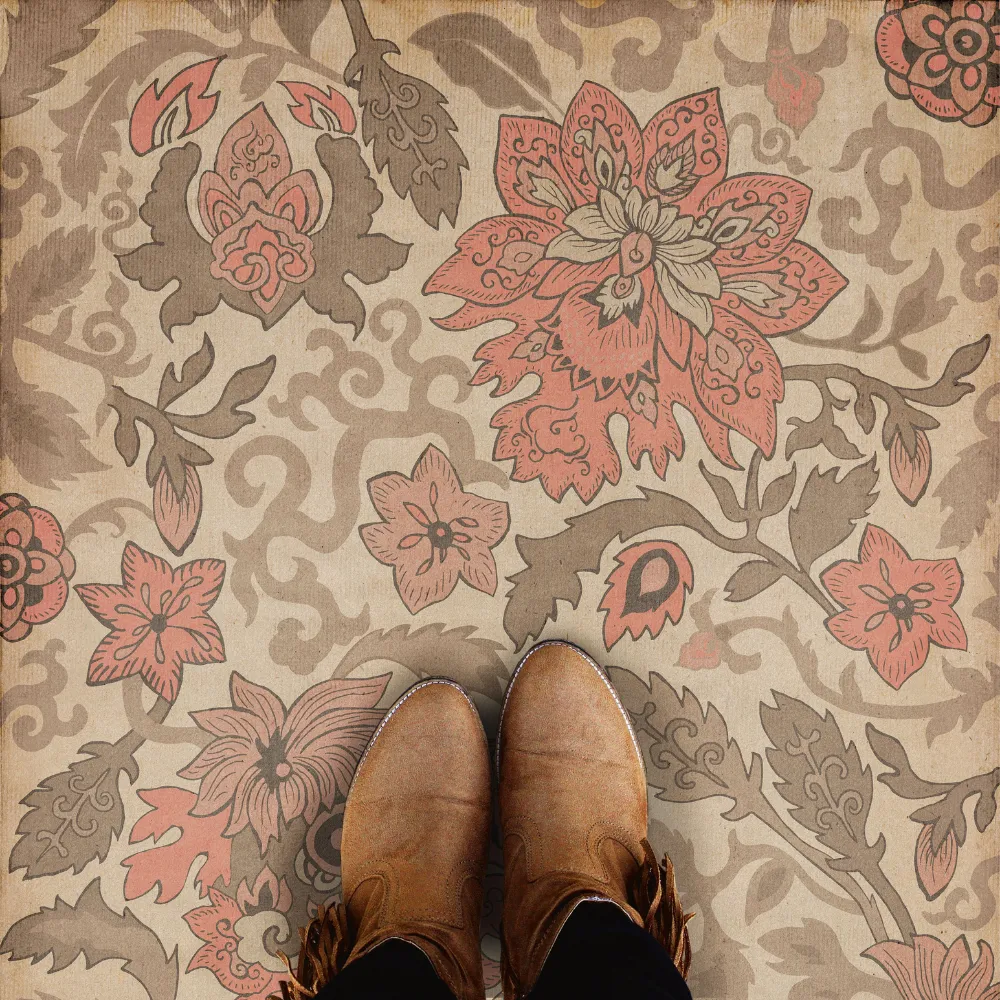 Pattern 71 "Kyoto" Vinyl Floorcloth - Spicher & Co.