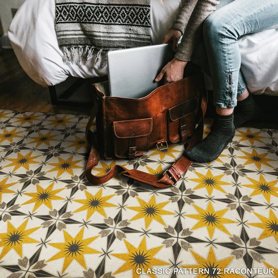 Pattern 72 "Raconteur" Vinyl Floorcloth - Spicher & Co.