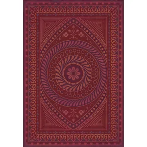 Pattern 75 "Know What You Have Learned" Vinyl Floorcloth - Spicher & Co.