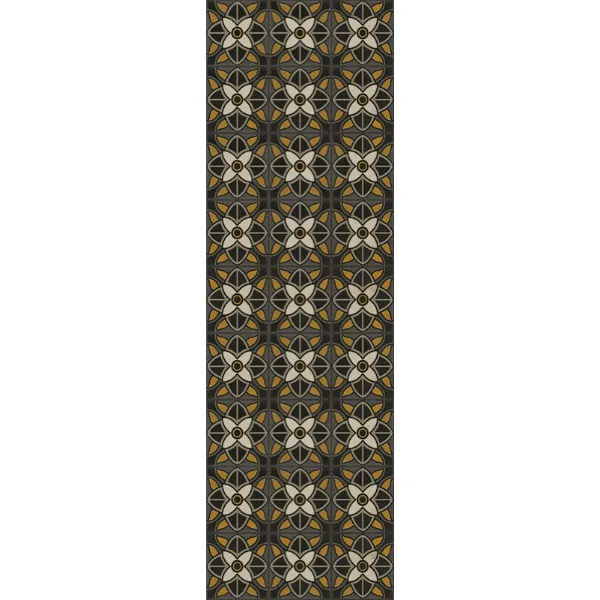 Pattern 80 "Greta Garbo" Vinyl Floorcloth - Spicher & Co.
