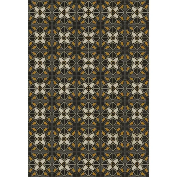 Pattern 80 "Greta Garbo" Vinyl Floorcloth - Spicher & Co.