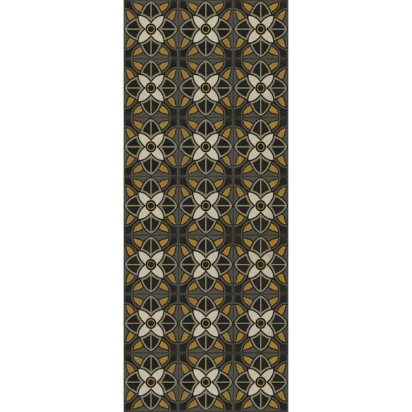 Pattern 80 "Greta Garbo" Vinyl Floorcloth - Spicher & Co.
