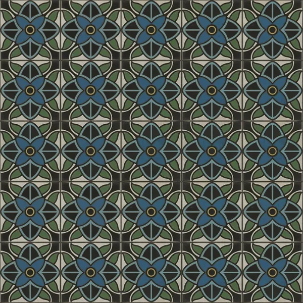 Pattern 80 "Judy Garland" Vinyl Floorcloth - Spicher & Co.