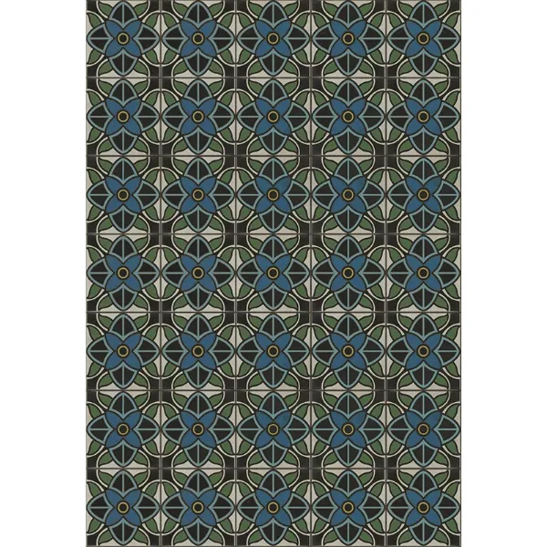 Pattern 80 "Judy Garland" Vinyl Floorcloth - Spicher & Co.