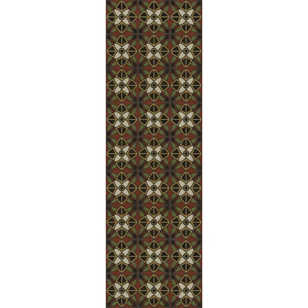Pattern 80 "Sophia Loren" Vinyl  Floorcloth  - Spicher & Co.