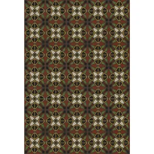 Pattern 80 "Sophia Loren" Vinyl  Floorcloth  - Spicher & Co.