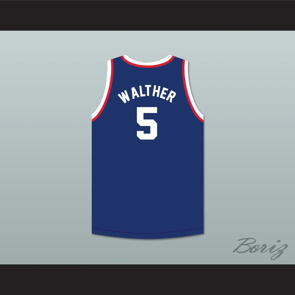 Paul Walther 5 Indianapolis Olympians Blue Basketball Jersey